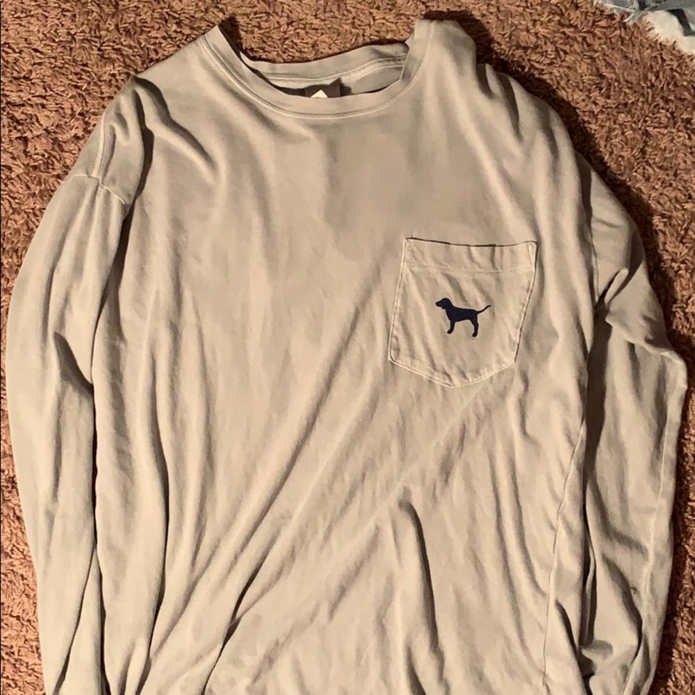 VS PINK gray long sleeved shirt